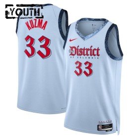 Canotte Bambino Washington Wizards Kyle Kuzma Nike 2024-25 City Edition Blu Swingman